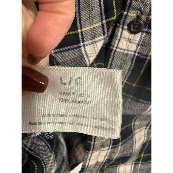 Eddie Bauer Men's Flannel Plaid Button-Down Shirt Size L‎ - Picture 5 of 8